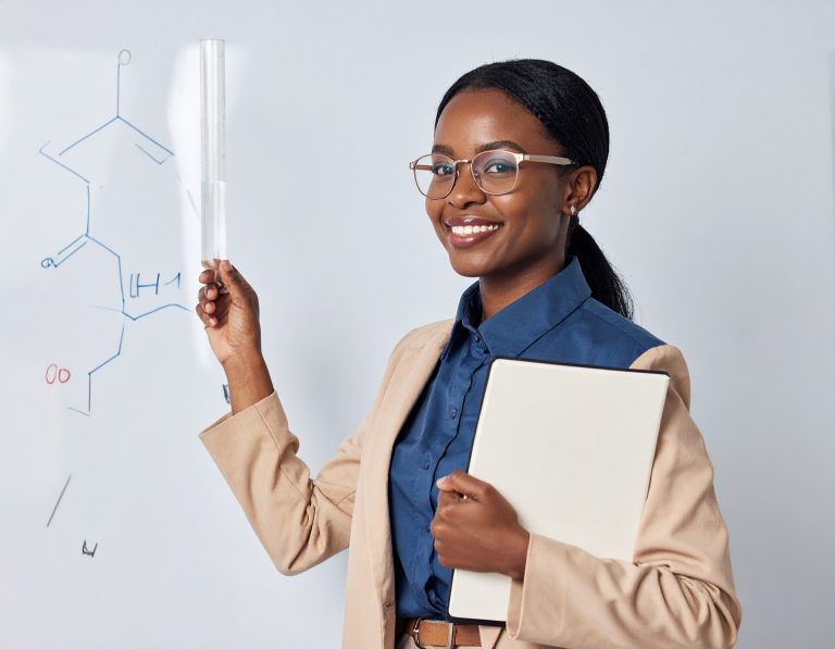Firefly Black Professor Teaching Organic Chemistry In A University 437196 768x597